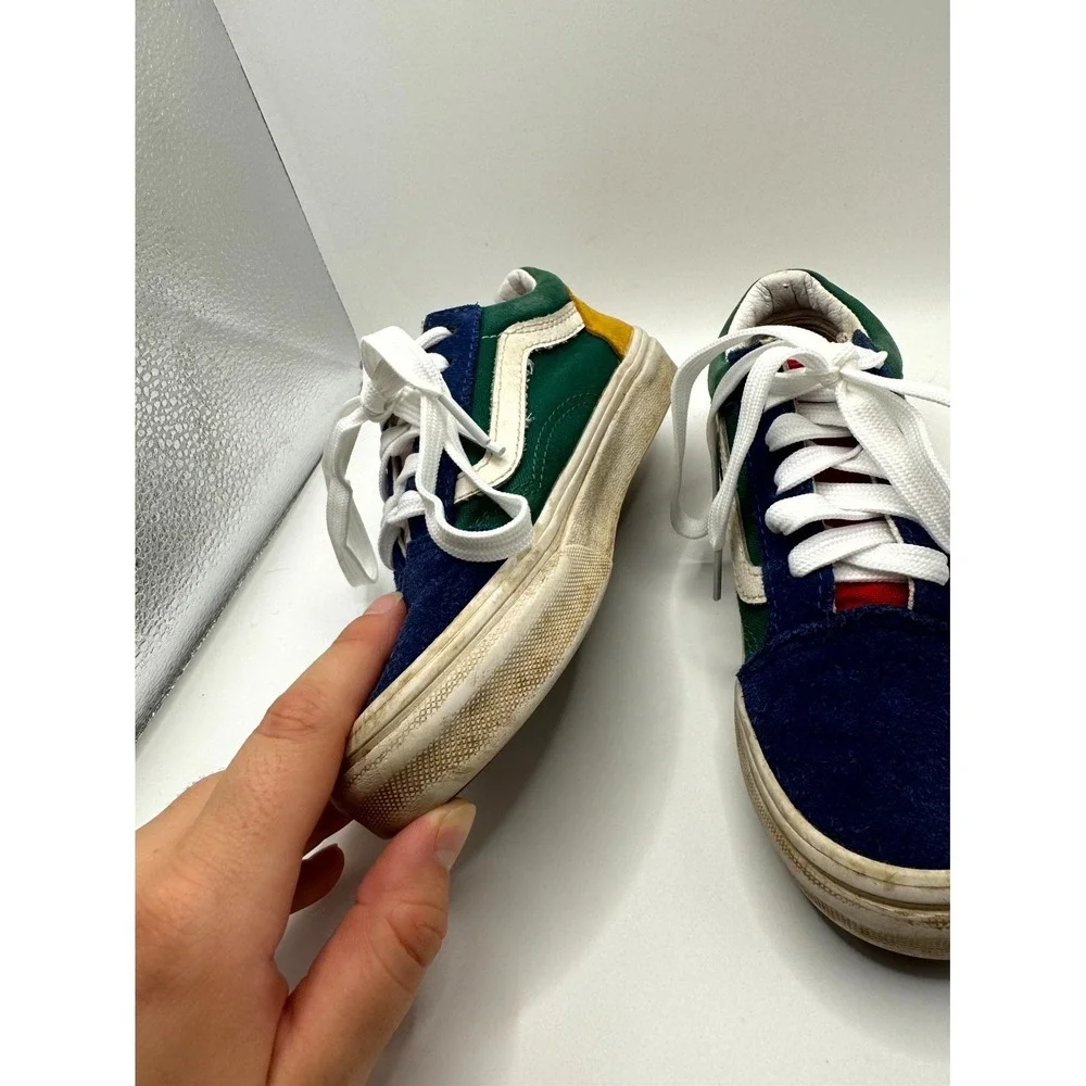 VANS Old Skool Yacht Club Kids 13.5 Sneaker Multicolor Suede Low Top Skate Shoes